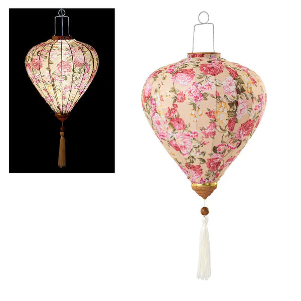 Flower Print Cloth Lantern-ToShay.org