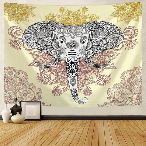 Elephant Mandala Art Tapestry-ToShay.org