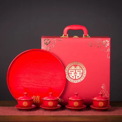 Red Ceramic Tea Sets-ToShay.org