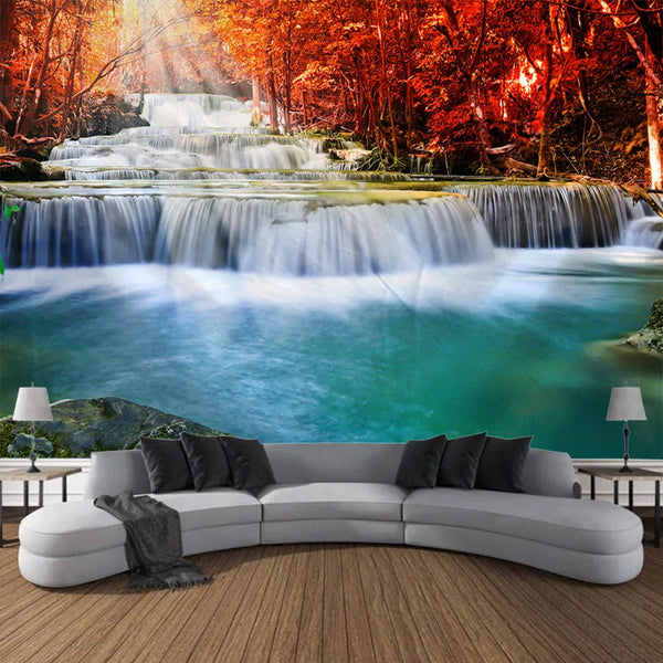 Forest Waterfall Tapestry-ToShay.org