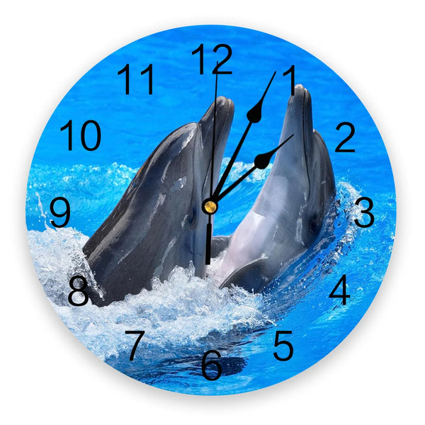 Sea Wave Dolphin Wall Clock-ToShay.org