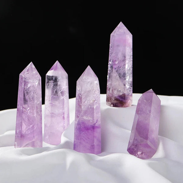 Purple Amethyst Hexagonal Point-ToShay.org