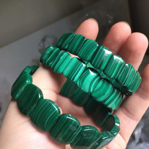 Green Malachite Bead Bracelet-ToShay.org