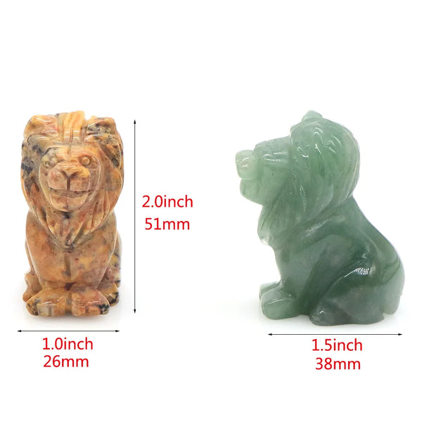 Mixed Crystal Lion Statues-ToShay.org