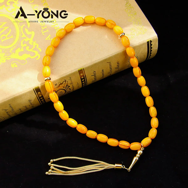 Yellow Gold Prayer Beads-ToShay.org