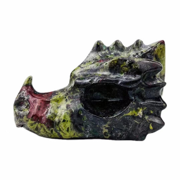 Green Blood Stone Dragon Skulls-ToShay.org