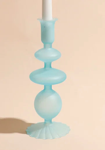 Glass Coloured Candlesticks-ToShay.org