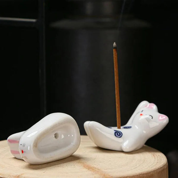 Cat Rabbit Stick Incense Holder-ToShay.org