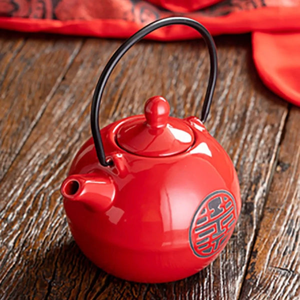 Red Ceramic Tea Sets-ToShay.org