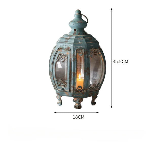 Blue Castle Candle Lantern-ToShay.org