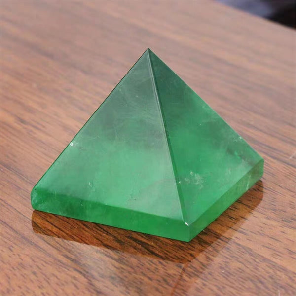 Green Fluorite Quartz Pyramid-ToShay.org