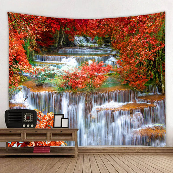 Forest Waterfall Tapestry-ToShay.org