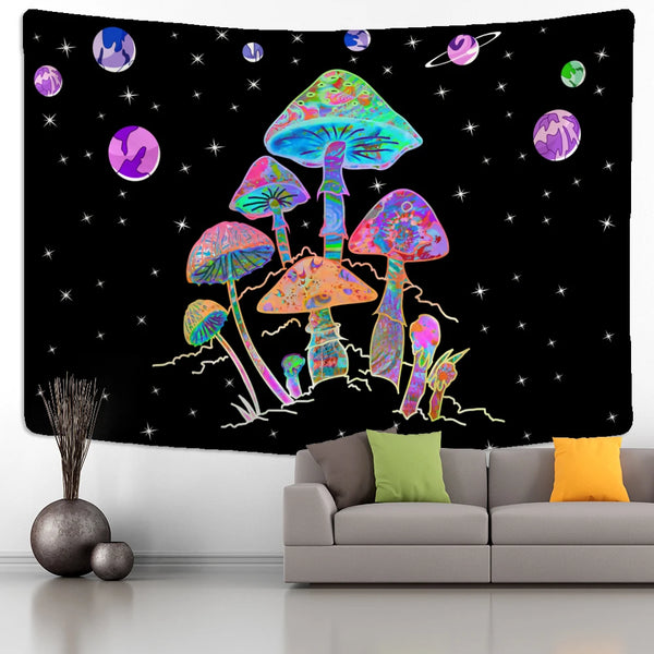 Mushroom Art Tapestry-ToShay.org