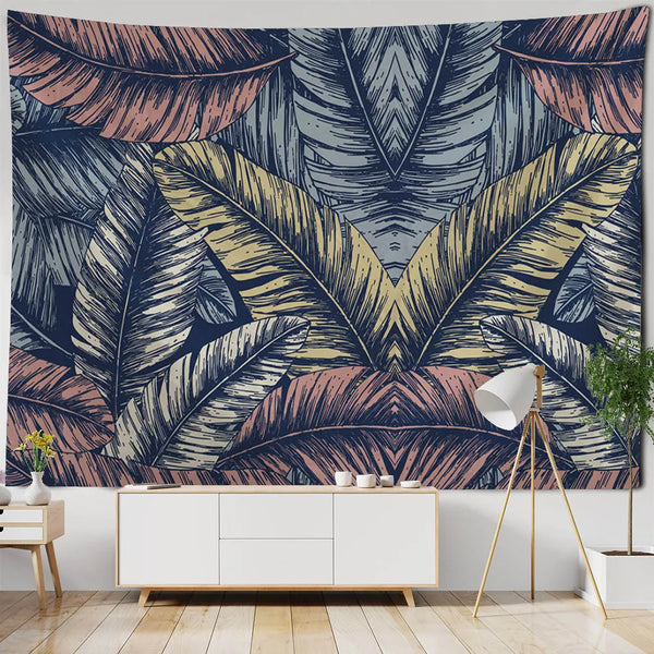 Tropical Plant Leaf Tapestry-ToShay.org