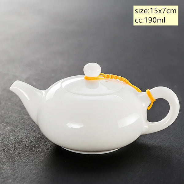 White Porcelain Teapot-ToShay.org