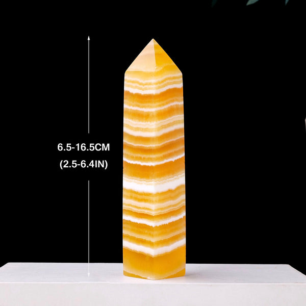 Yellow Calcite Crystal Tower-ToShay.org