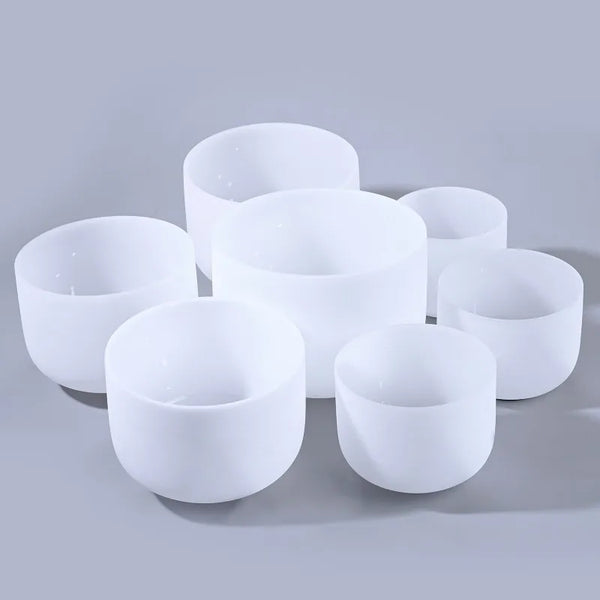 White Frosted Crystal Bowl-ToShay.org