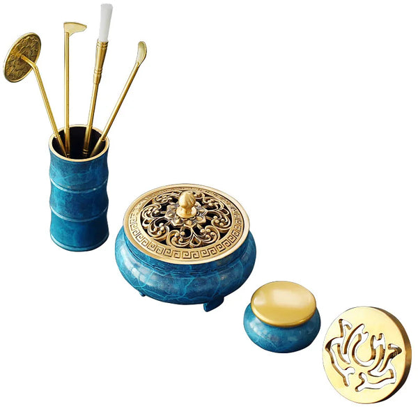 Copper Incense Burner Tools Gift Box-ToShay.org