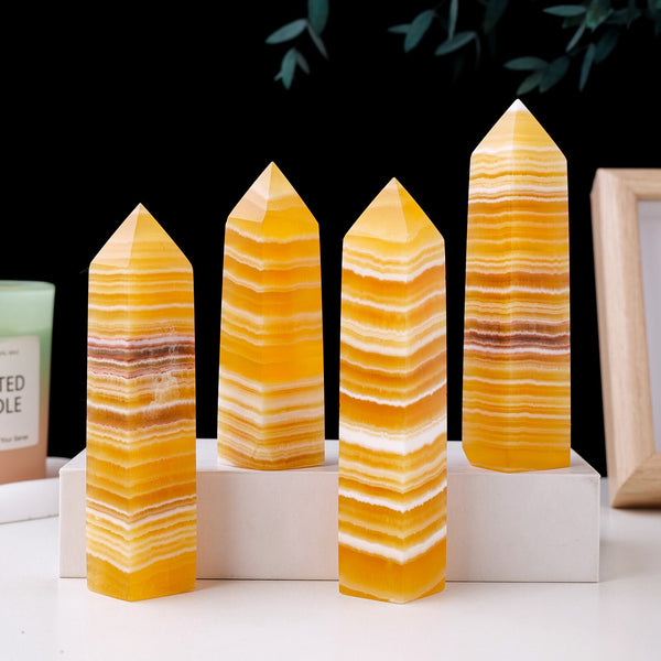 Yellow Calcite Crystal Tower-ToShay.org