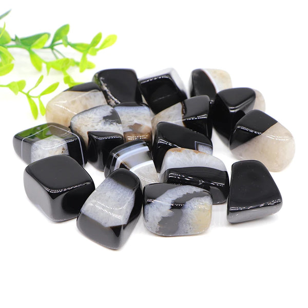 Black White Agate Stone-ToShay.org