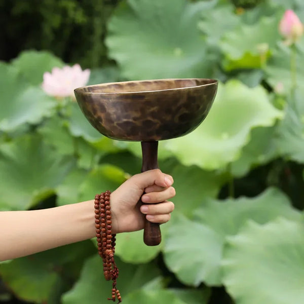 Tibetan Handle Singing Bowl-ToShay.org