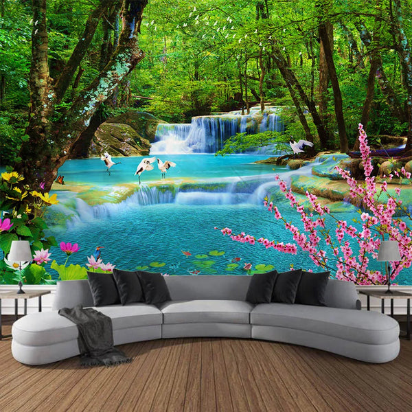 Forest Waterfall Tapestry-ToShay.org