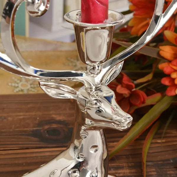 Silver Reindeer Candle Holder-ToShay.org