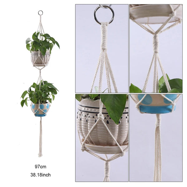 Macrame Plant Hanger Baskets-ToShay.org