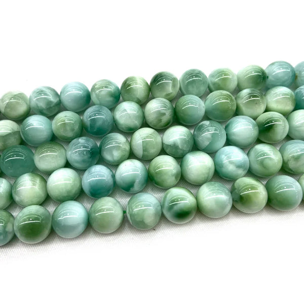 Green Larimar Peacock Beads-ToShay.org