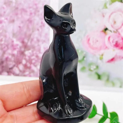 Black Obsidian Egyptian Cat-ToShay.org