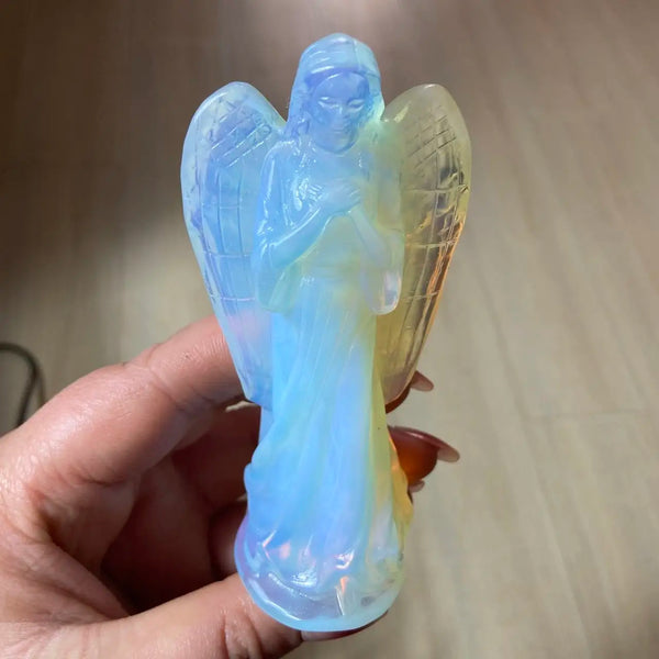 White Opal Angel Statue-ToShay.org