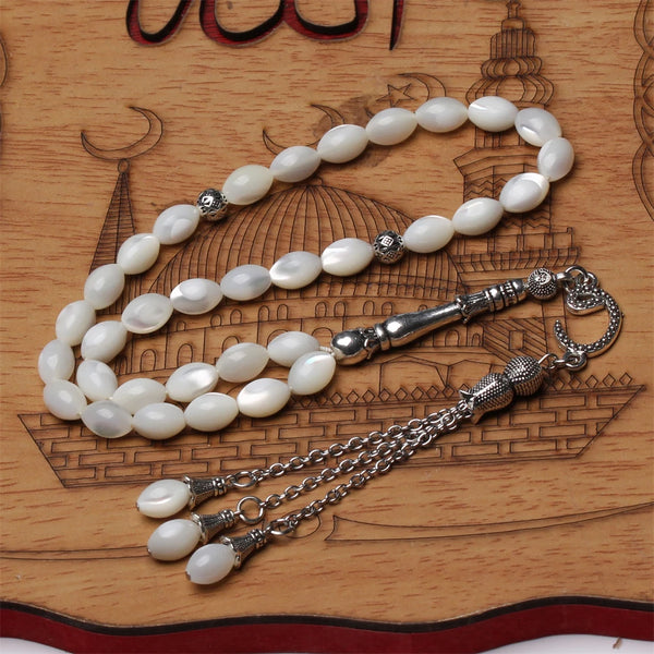 White Shell Prayer Beads-ToShay.org