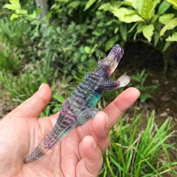 Purple Fluorite Crocodile-ToShay.org