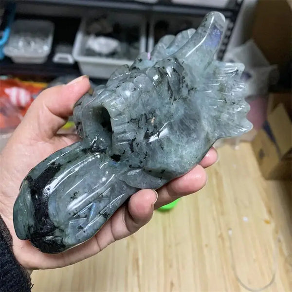 Blue Labradorite Dragon Head-ToShay.org