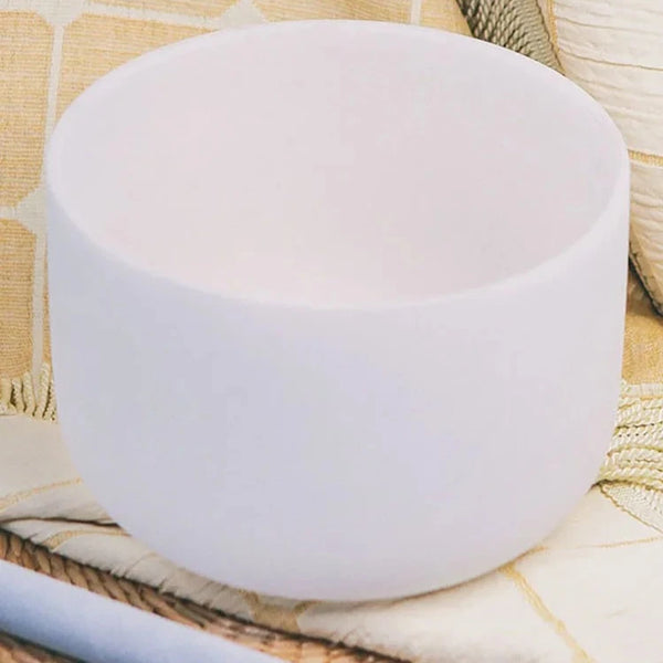 White Frosted Crystal Singing Bowls-ToShay.org