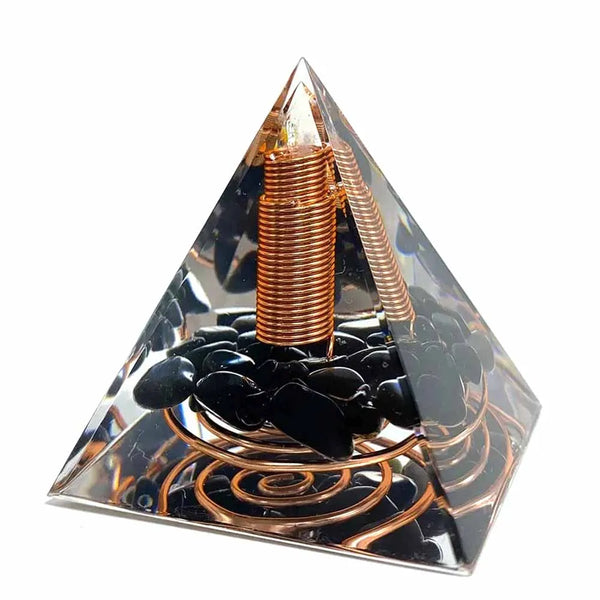 Energy Obsidian Orgonite Pyramid-ToShay.org