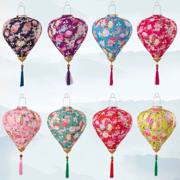 Flower Print Cloth Lantern-ToShay.org