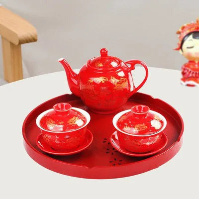 Red Gaiwan Tea Sets-ToShay.org