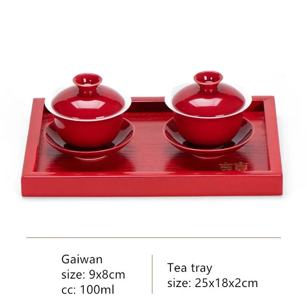 Red Ceramic Tea Sets-ToShay.org