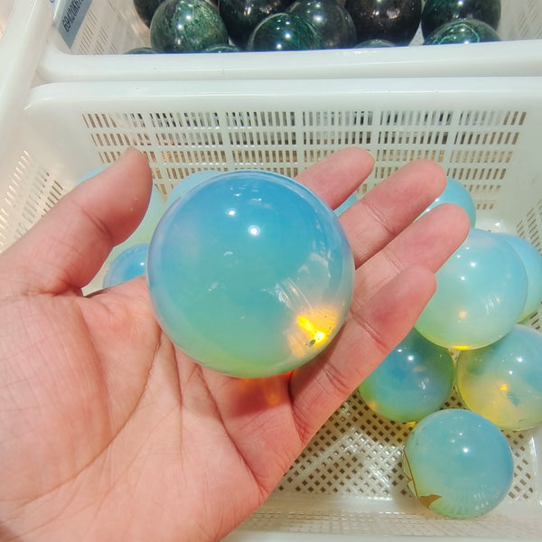 White Opalite Ball-ToShay.org