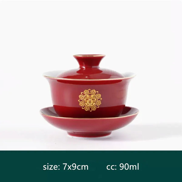 Red Ceramic Tea Sets-ToShay.org