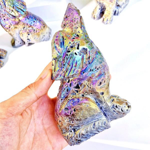 Rainbow Aura Sphalerite Wolf-ToShay.org