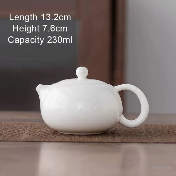 White Porcelain Tea Pot-ToShay.org