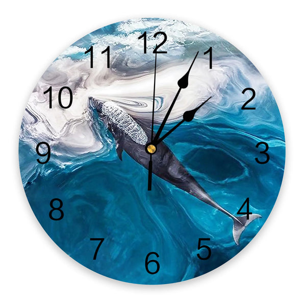 Sea Wave Dolphin Wall Clock-ToShay.org