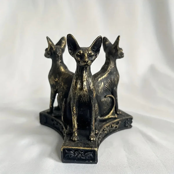 Egyptian Cats Crystal Ball Stand-ToShay.org