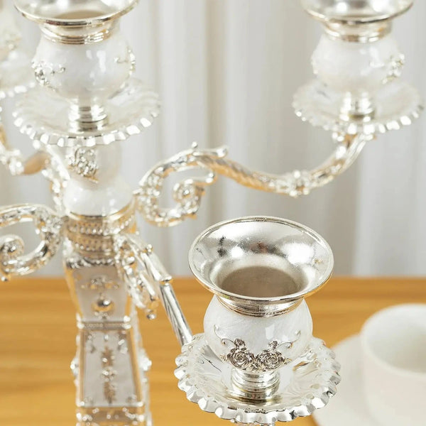 Silver Embossed Candelabra-ToShay.org