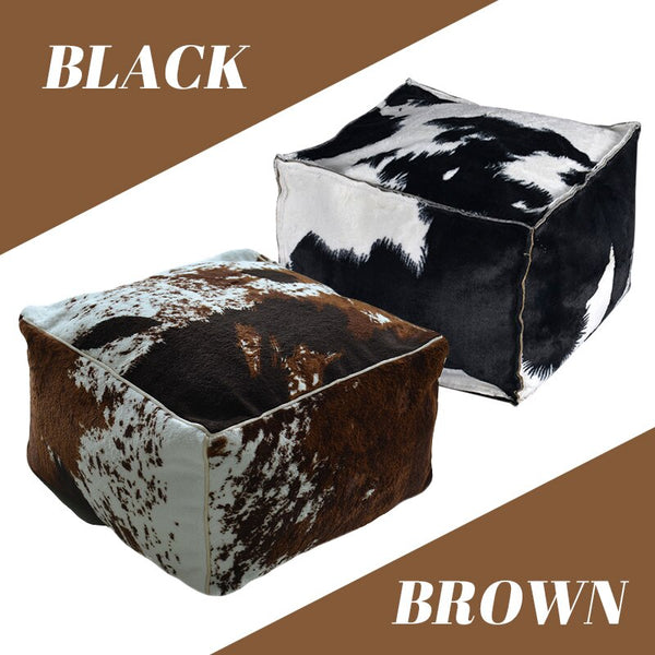 Cowhide Footstool Cover-ToShay.org