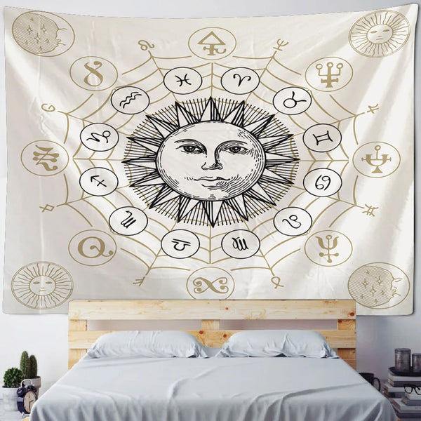 Sun Moon Art Tapestry-ToShay.org