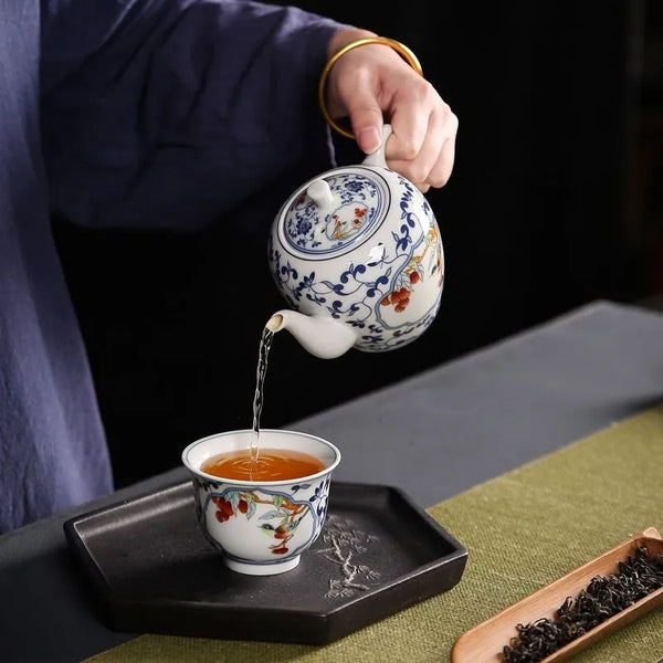 Blue White Porcelain Teapot-ToShay.org