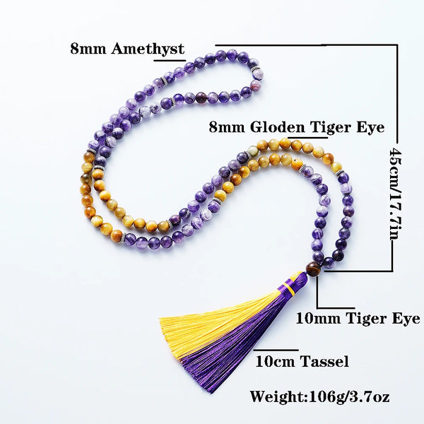 Purple Amethyst Mala Beads-ToShay.org